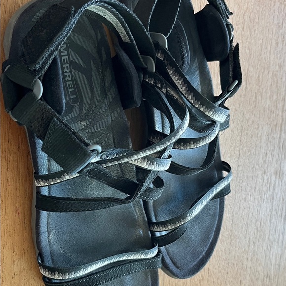 Merrell Terran 3 Cush Lattice Sandals, Black, Women's Size 8 - Picture 5 of 7